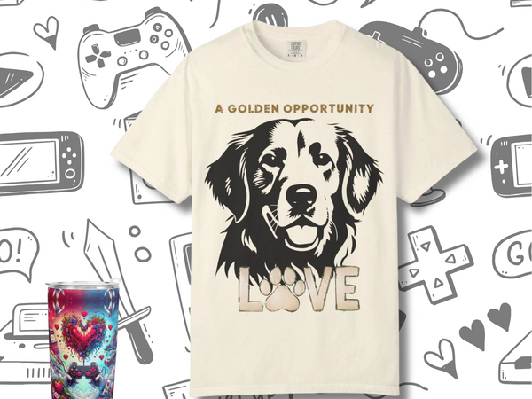 Golden Retriever T-shirt - Golden Opportunity Tee - Iron Phoenix GHG