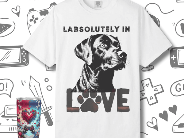 Black Lab T-shirt - Labsolutely In Love Comfort Tee