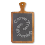 Engraved Acacia & Slate Charcuterie Board | Personalized Serving Set