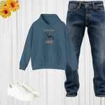 Corgi Love Graphic Hoodie - Military Green 'Corg-eous Love' Design Detail | Our Phoenix Rise