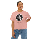 Women's Boxy Tee — Personalized Star Logo 'Jasmine' Crop Tee with 'Dream Big' Back