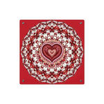 Red Heart Mandala Acrylic Wall Art Panels - Vibrant Home Decor - Iron Phoenix GHG