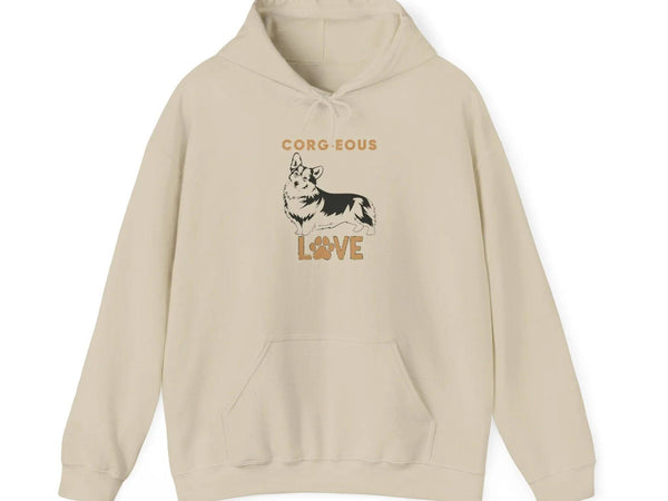 Corgi Love Hoodie, Cozy Sweatshirt, Dog Lover Gift, Pet Appreciation, Cute Animal Apparel, Perfect for Birthdays & Celebrations - Iron Phoenix GHG