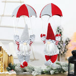 Parachute Gnome Christmas Ornament - Red and Gray Gnomes Side by Side | Our Phoenix Rise