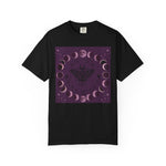 Moon Phase Moth T-shirt | Lunar Phases, Mystical Purple Design