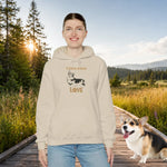 Corgi Love Graphic Hoodie - Man wearing Military Green | Our Phoenix Rise