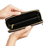 American Flag Zipper Wallet — Patriotic Stars & Stripes Long Wallet