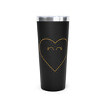 Minimal Gold Heart Outline Tumbler 22oz
