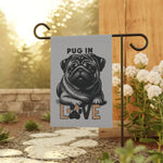 Pug Love Garden Banner, Pet Lover Decor, Dog Lover Gift, Outdoor Flag, Home & Garden Decoration - Iron Phoenix GHG