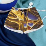 Liquid Gold Athletic Shorts - Waistband and drawstring detail | Our Phoenix Rise