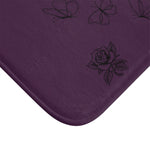 Mystic Moth Bath Mat — Moon & Roses Purple Bathroom Rug