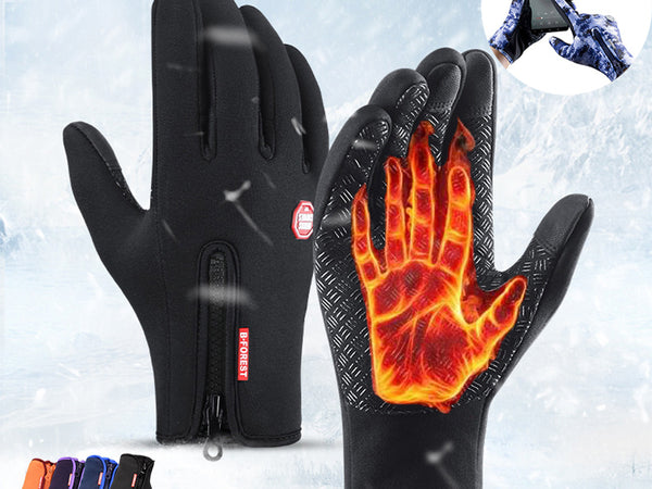 Winter Gloves Touch Screen Riding Motorcycle Sliding Waterproof Sports Gloves With Fleece - Iron Phoenix GHG
