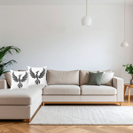 Minimalist Phoenix Throw Pillow - 20x20 size mockup | Our Phoenix Rise