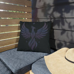 Phoenix Star Outdoor Pillow — Mystical Dark Garden Accent Cushion