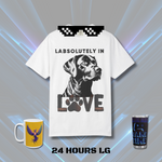 Black Lab T-shirt - Labsolutely In Love Comfort Tee - Iron Phoenix GHG