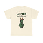 Golfing with Anger Issues Tee, Funny Golf T-Shirt, Unisex Cotton Shirt, Gift for Golfers, Humor Apparel for Golf Lovers