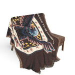 Patriotic Eagle Woven Blanket — "Proud to Be an American" Throw