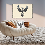 Minimalist Phoenix Throw Pillow - Size comparison chart | Our Phoenix Rise