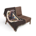 Patriotic Eagle Woven Blanket — "Proud to Be an American" Throw