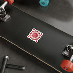 Rose Mandala Vinyl Decal — Kiss-Cut Floral Sticker for Laptops, Water Bottles & Windows