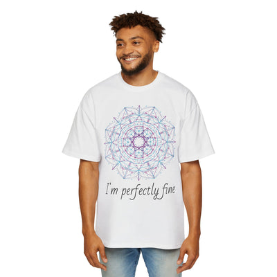 Mandala "I'm Perfectly Fine" Tee — Men's Oversized Graphic T-Shirt