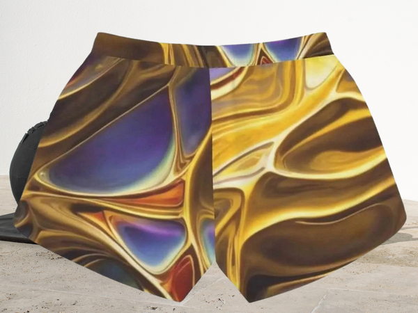 "Molten Gold" Athletic Shorts | Stylish Summer Comfort