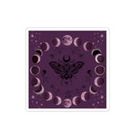 Moth and Moon Phases Sticker | Kiss-Cut Witchy Celestial Decal
