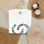 Hustle  Less , More Coffee T-Shirt — "take a sip" Minimal Graphic Tee