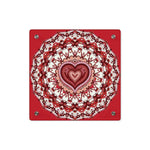 Red Heart Mandala Acrylic Wall Art Panels - Vibrant Home Decor - Iron Phoenix GHG