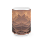 Sunset Mountain Landscape Mug | Rustic Forest Peaks Ceramic Mug