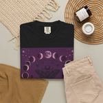 Moon Phase Moth T-shirt | Lunar Phases, Mystical Purple Design