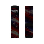 American Flag Sublimation Socks — Patriotic Eagle Graphic Crew Socks