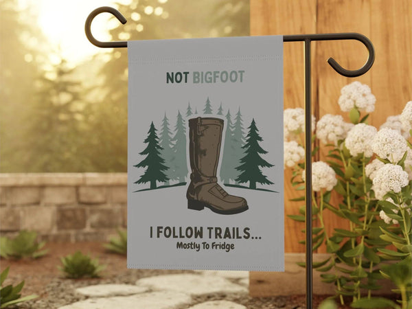 Funny Garden Banner - 'Not Bigfoot...' - Outdoor Decor - Iron Phoenix GHG