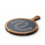 Engraved Acacia & Slate Charcuterie Board | Personalized Serving Set