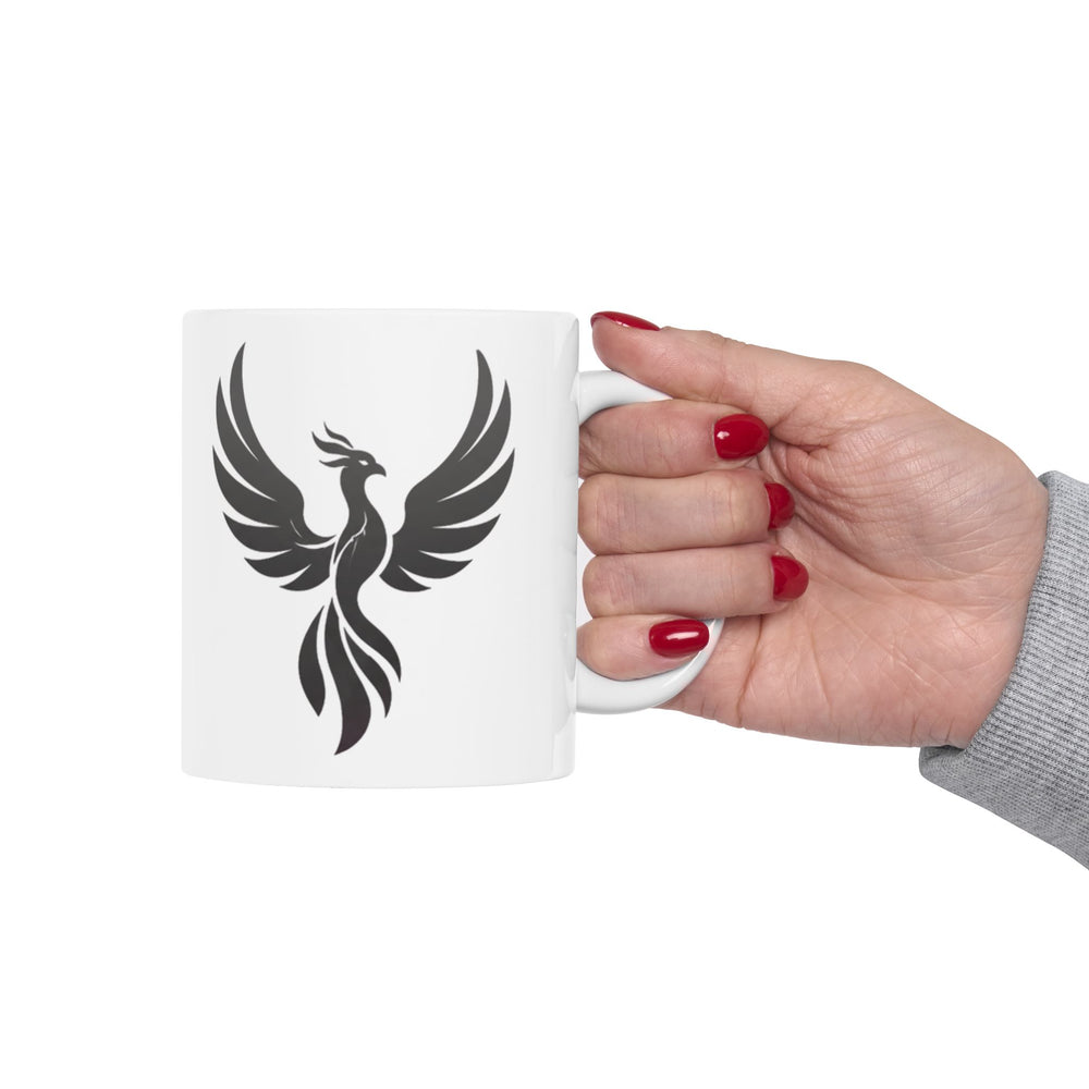Tribal Phoenix Wings Mug | Ceramic Coffee Cup