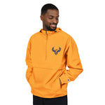 Packable Anorak Jacket — Lightweight Orange Windbreaker with Stag Emblem