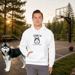 Adorable Husky Dog Hoodie – Cozy Heavyweight Blend