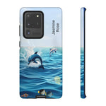 Personalized Phone Case - Dolphin Design, Ocean Vibes, Customizable Gift - Iron Phoenix GHG