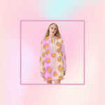 Celestial Sprite Cosmic Hoodie Dress - Walking View Lifestyle Shot | Our Phoenix Rise