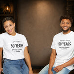 50 Years of Not Giving a Damn T-Shirt — Funny 50th Birthday Tee M-XL white