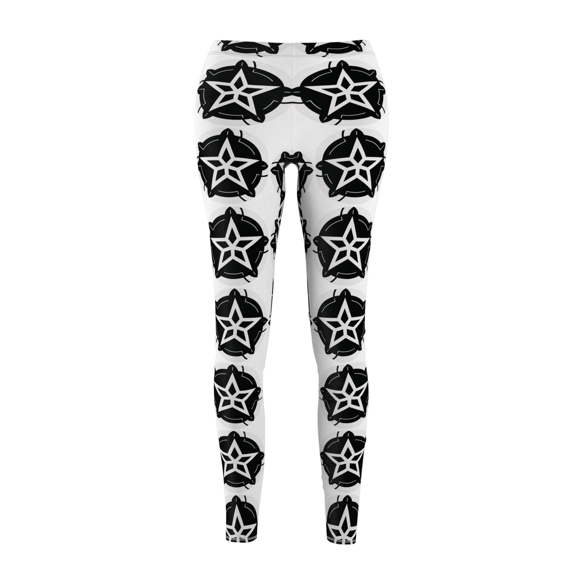 Black Star Emblem All-Over Print Women's Leggings