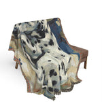 Dalmatian Dog Woven Blanket — Cozy Pet Portrait Throw for Dog Lovers
