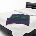 Pixelated Mountain Throw Blanket | Cozy Gamer Decor