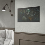 Horror Creature Poster | Rolled Poster, Dark Cave, Creepy Skeleton Figure