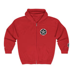 Zip Hoodie with Star Emblem – Minimalist Rustic Badge Zip-Up