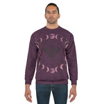 Lunar Phases Moth Sweatshirt | Moon Cycle Graphic Pullover