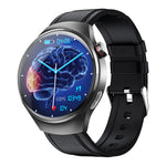 F600 Blood Glucose Smartwatch - Black Glue band, angled view | Our Phoenix Rise