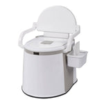 Portable Camping Toilet with Lid and Arms - Back View showing Compact Design | Our Phoenix Rise