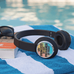 Black On-Ear Wireless Gaming Headphones - Folded for portability | Our Phoenix Rise