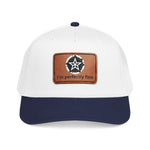 Baseball Cap — Leather Patch “I’m Perfectly Fine” Star Emblem
